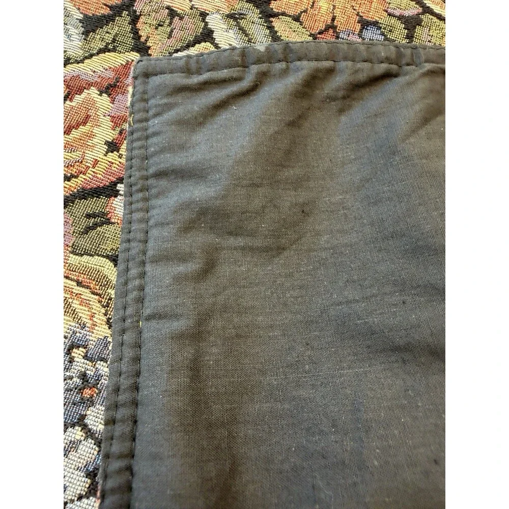 VTG Pier 1 Imports Floral Tapestry Table Runner 16x72 Woven Cotton India